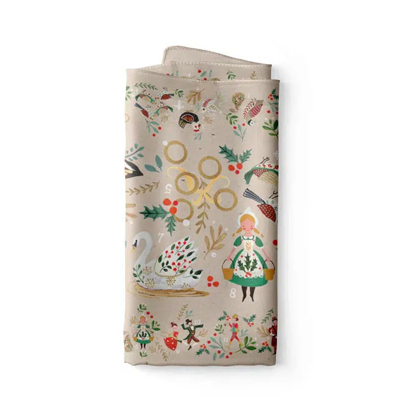 12 Days Of Christmas Cotton Table Runner-Holly and Ivy-Lima & Co