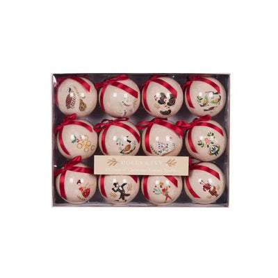 12 Days Of Christmas Luxury Bauble Gift Set-Holly and Ivy-Lima & Co