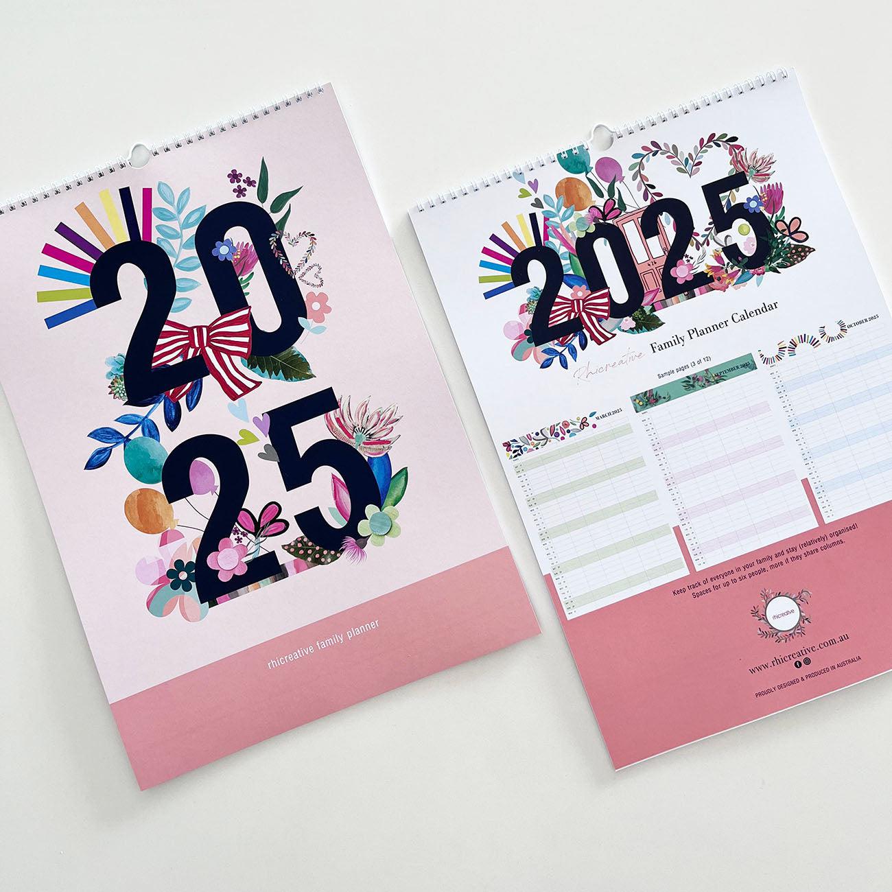 2025 Family Planner Calendar-Rhi Creative-Lima & Co