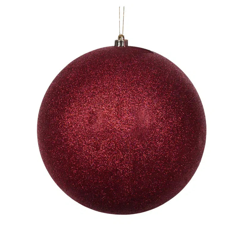 30 Cm Luxe Wine Glittered Bauble-Holly and Ivy-Lima & Co