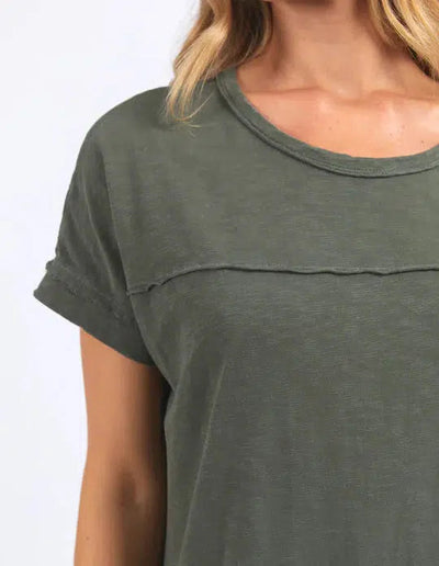 Allison Tee Dress - Khaki-Foxwood-Lima & Co