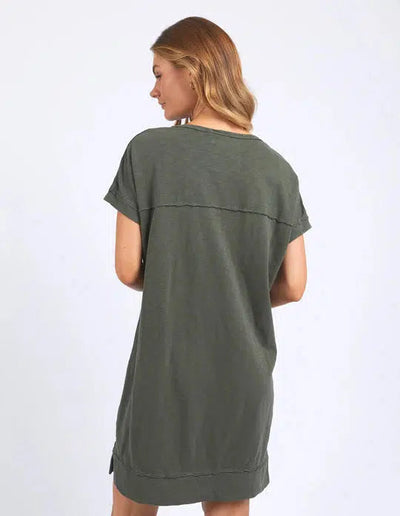 Allison Tee Dress - Khaki-Foxwood-Lima & Co