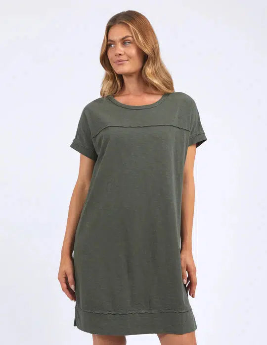 Allison Tee Dress - Khaki-Foxwood-Lima & Co