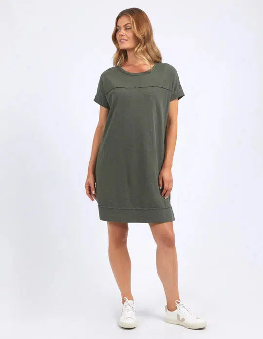 Allison Tee Dress - Khaki-Foxwood-Lima & Co