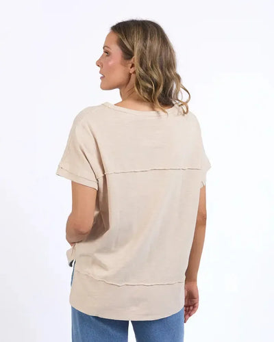 Allison Tee - Oatmeal-Foxwood-Lima & Co