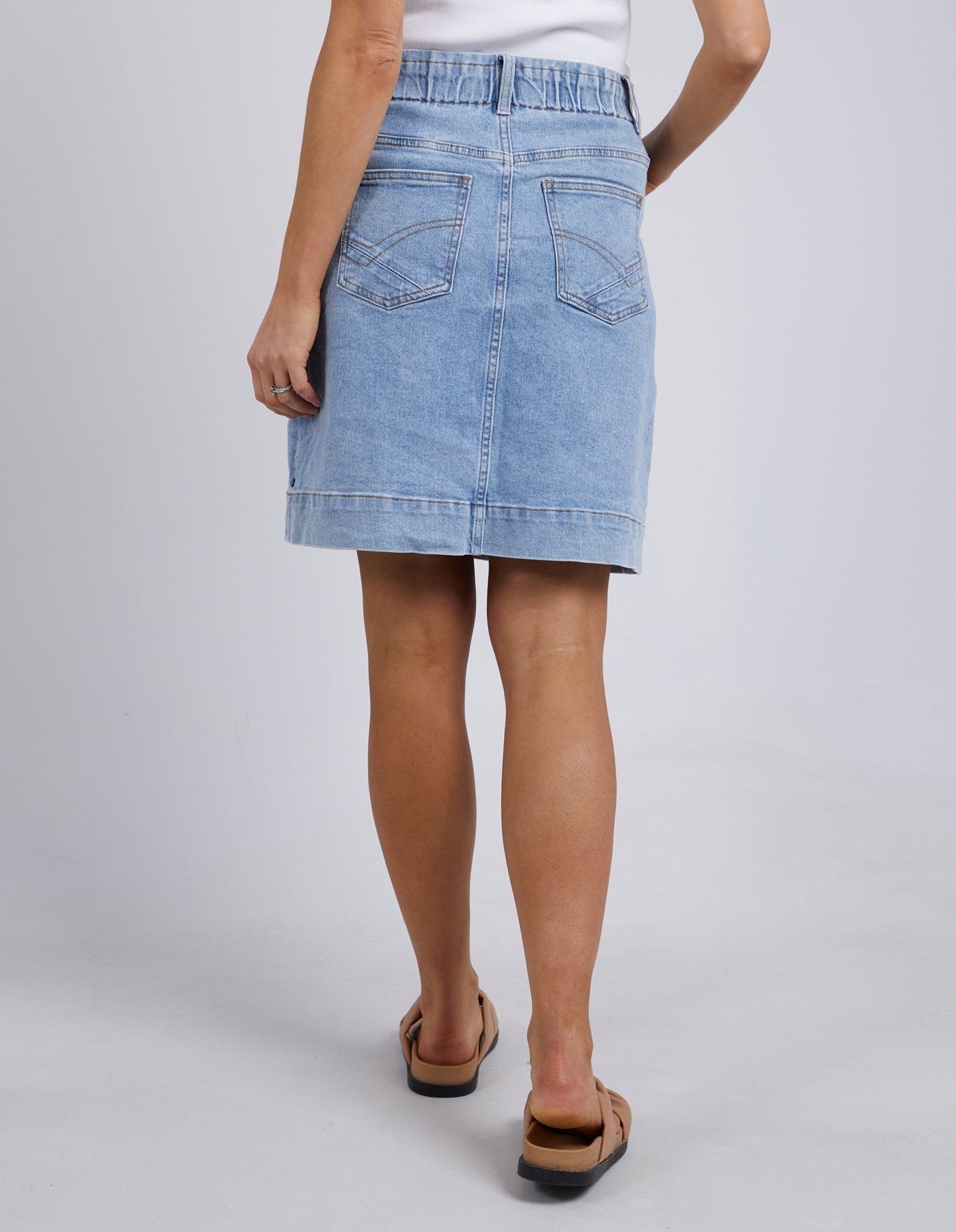 Atlas Denim Skirt - Blue-Elm Lifestyle-Lima & Co