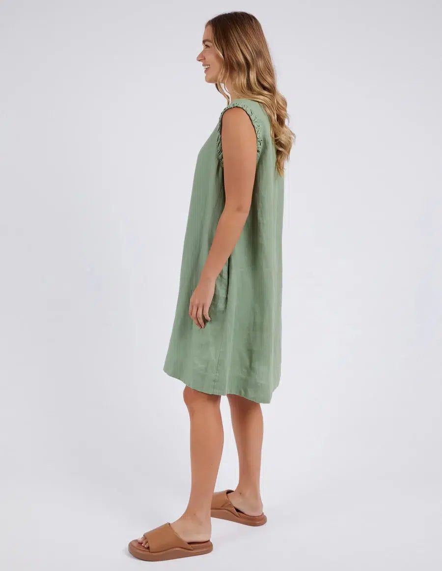 Bastia Dress - Fern Green-Foxwood-Lima & Co