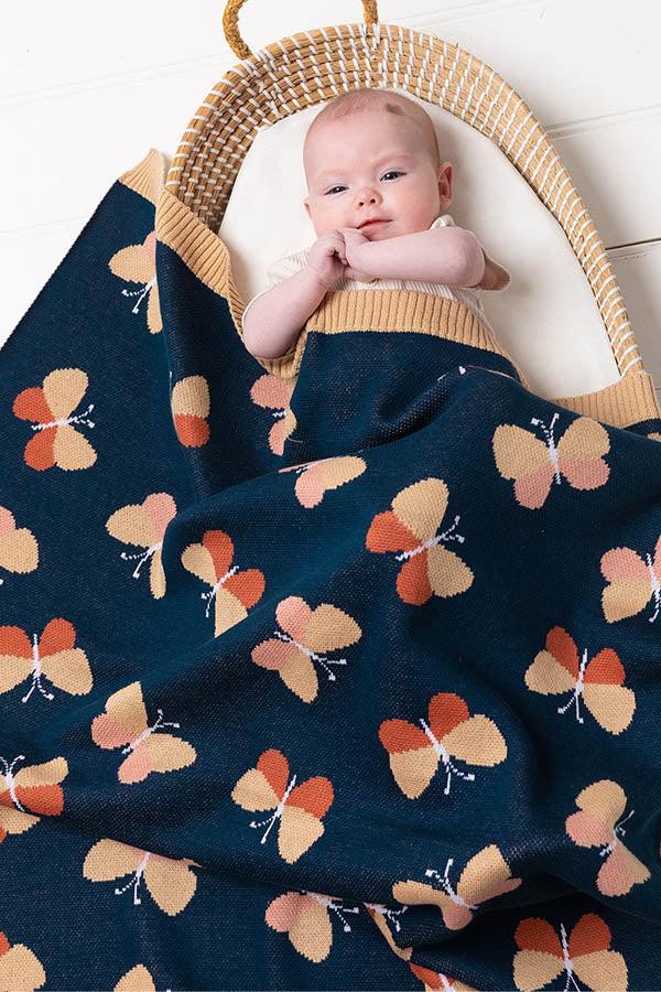 Beau Butterfly Baby Blanket-Lima & Co-Lima & Co