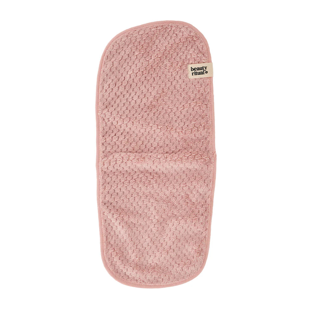 Beauty Ritual Luxury Waffle Makeup Removing Cloths 4pc - Dusty Pink-Annabel Trends-Lima & Co