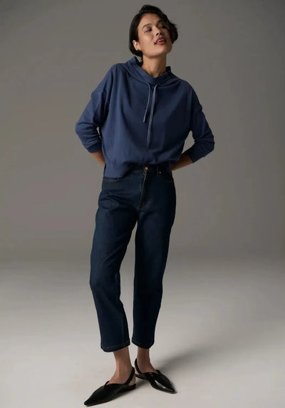 Beech Drawcord Knit - Blue-Pol-Lima & Co