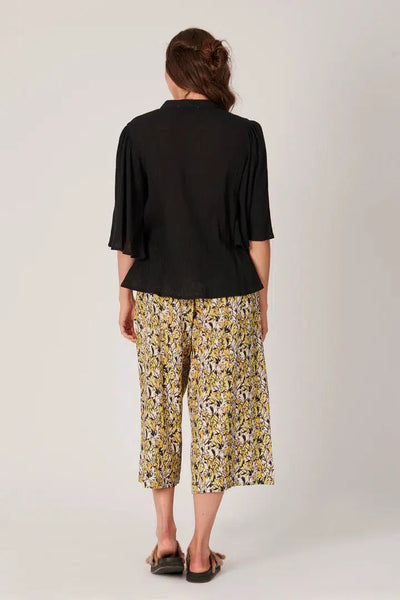 Bell Sleeve Blouse - Black-Ellis and Dewey-Lima & Co