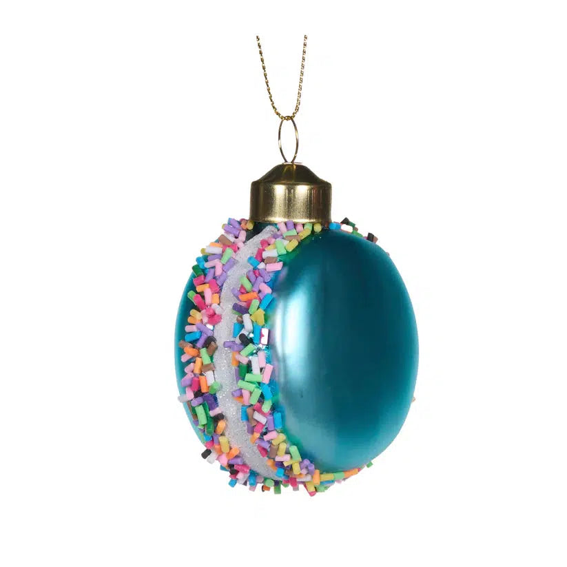 Blue Sprinkles Macaron Hanging-Holly and Ivy-Lima & Co