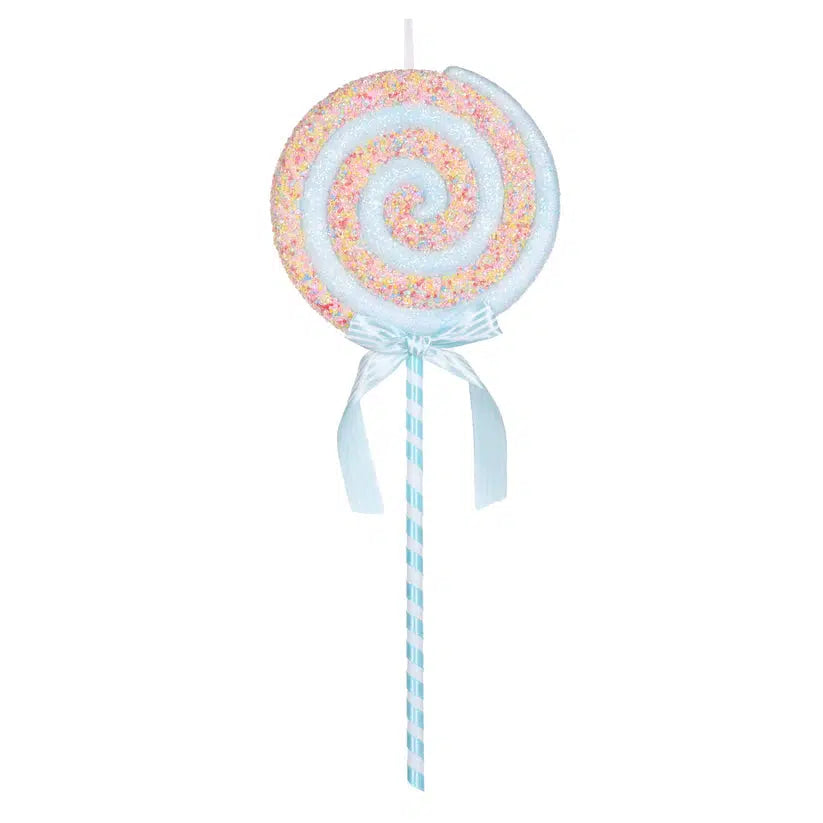 Blue Sprinkles Swirl Lollipop-Holly and Ivy-Lima & Co