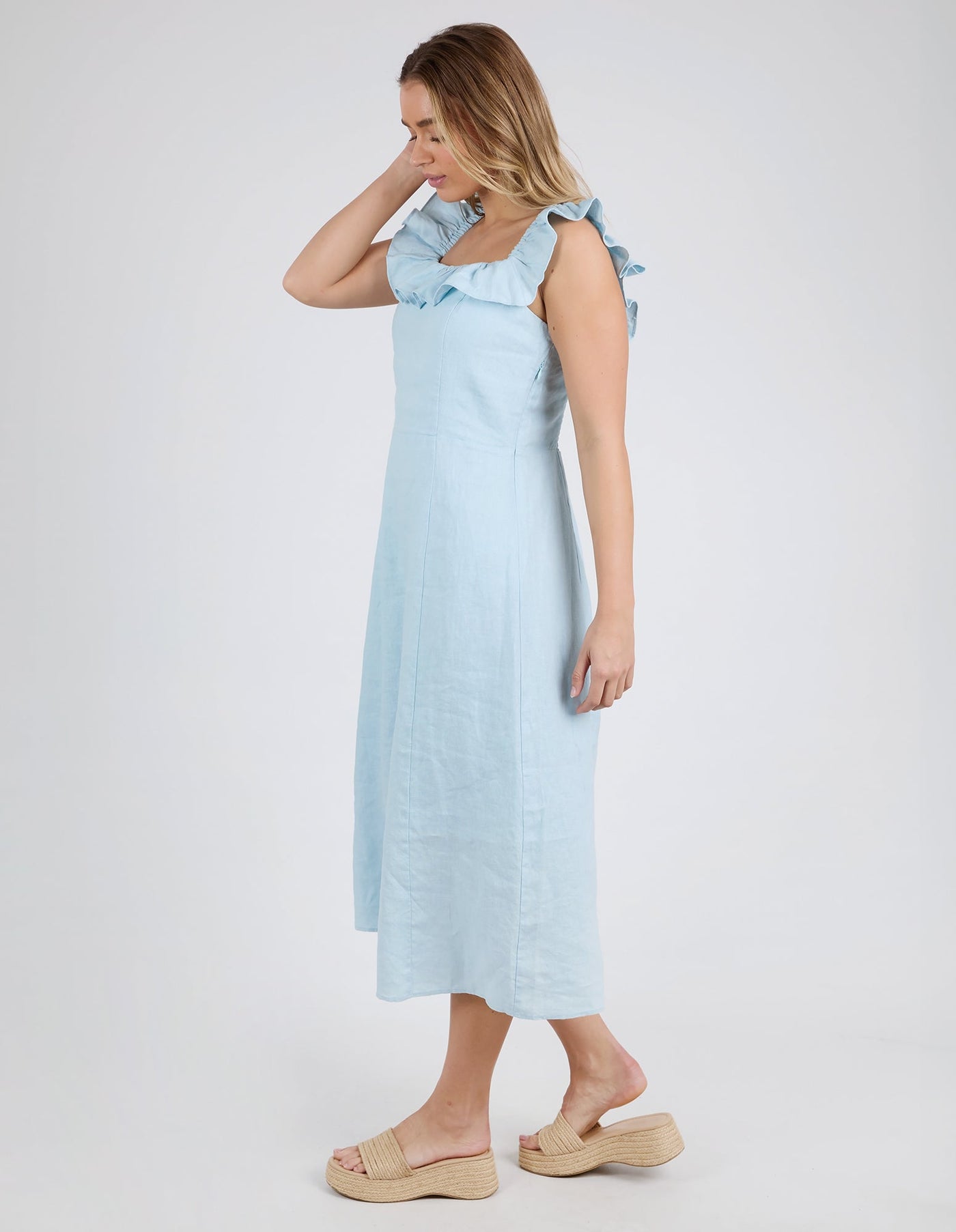 Bonifacio Dress - Dream Blue-Foxwood-Lima & Co