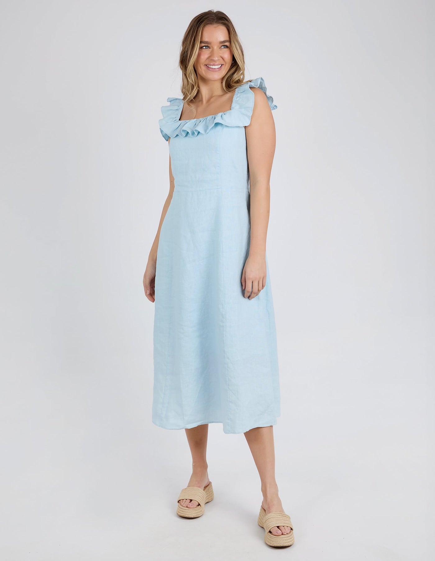 Bonifacio Dress - Dream Blue-Foxwood-Lima & Co