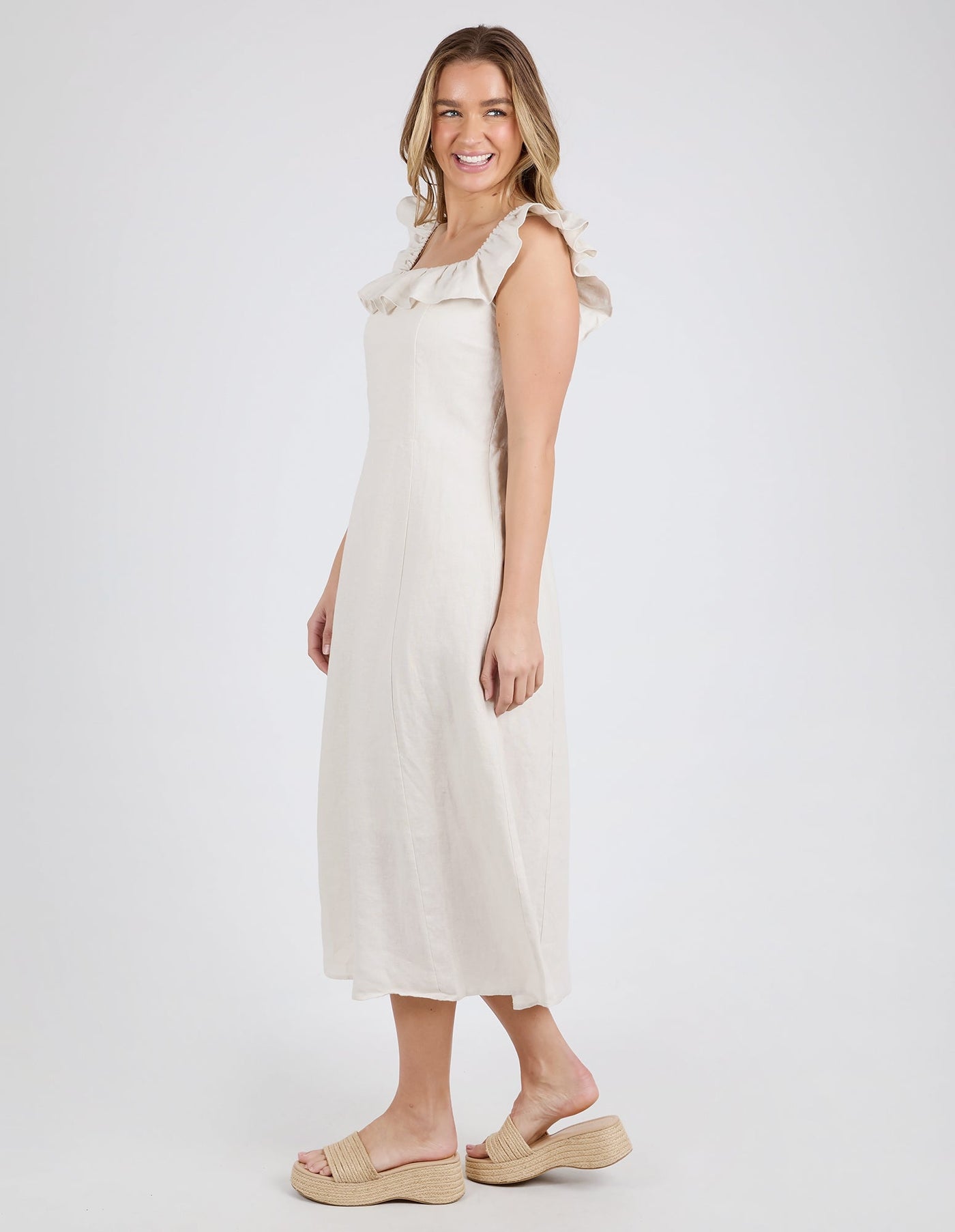 Bonifacio Dress - Oatmeal-Foxwood-Lima & Co