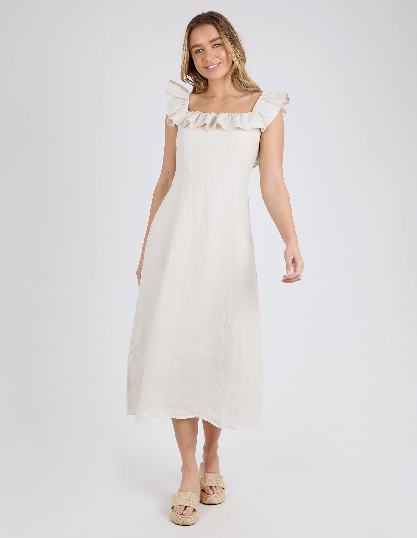 Bonifacio Dress - Oatmeal-Foxwood-Lima & Co