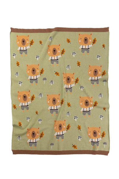 Bruce Bear Baby Blanket-Lima & Co-Lima & Co