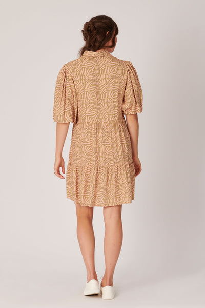 Bubble Sleeve Dress - Abstract Fern-Ellis and Dewey-Lima & Co