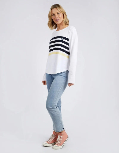 Byron L/S Tee - White-Elm Lifestyle-Lima & Co