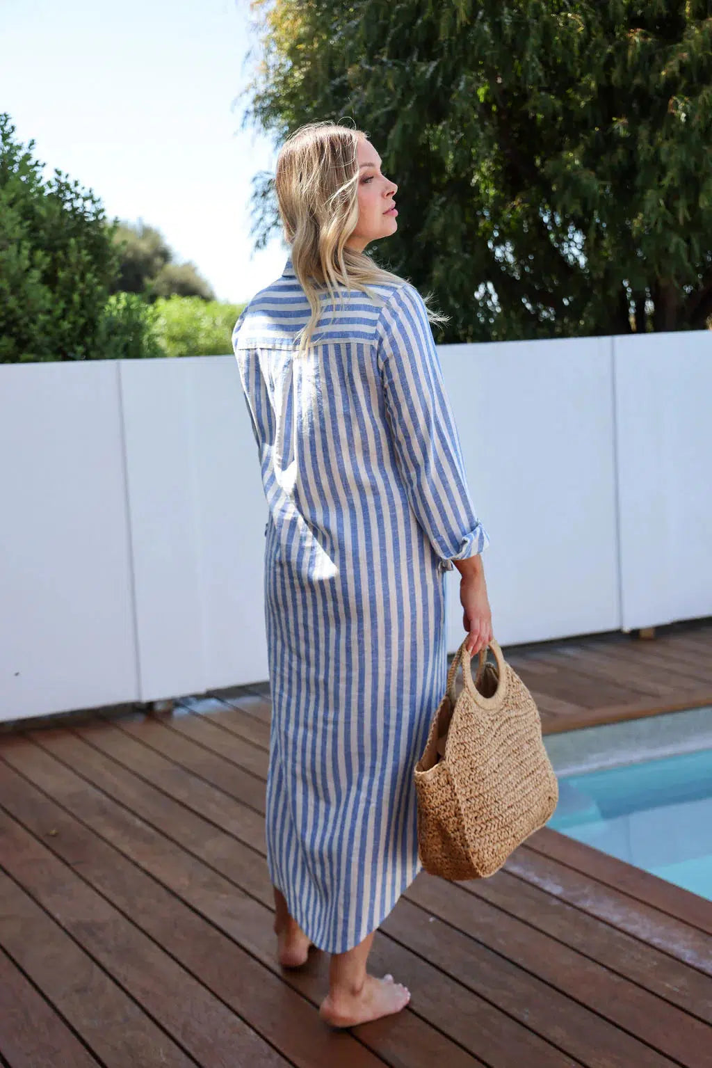 Calla Shirt Dress - Regatta Stripe-The Eighth Letter-Lima & Co