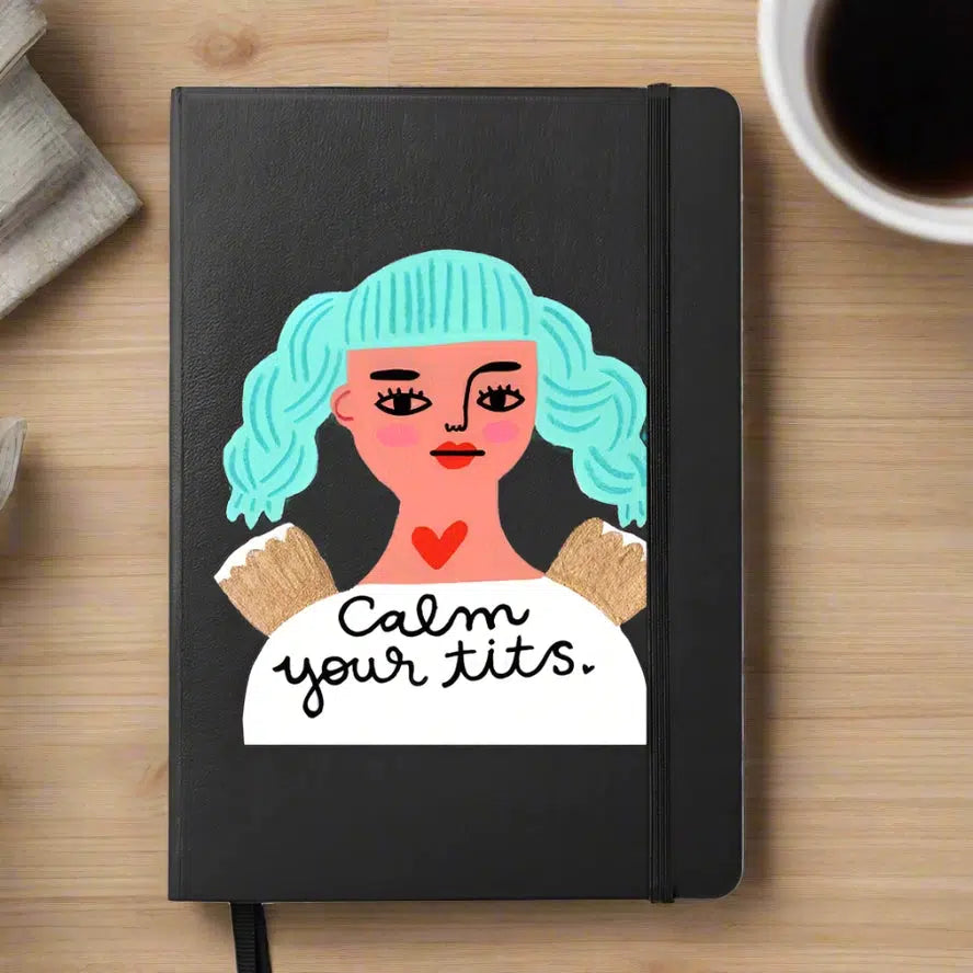 Calm Your Tits Grumpy Angel Notebook-Disrupted Industries-Lima & Co