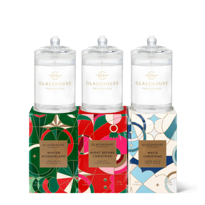 Candle Trio - Winter Wonderland - Night Before Christmas - White Christmas-Glasshouse-Lima & Co