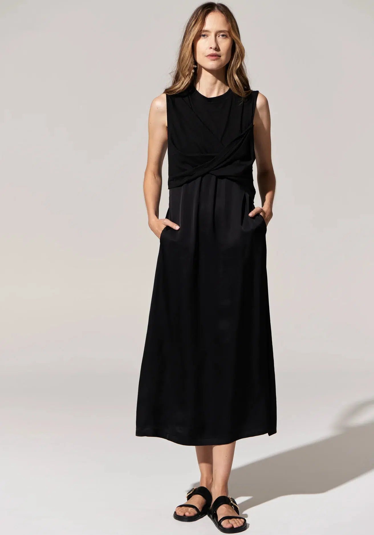 Capri Multimedia Dress - Black-Pol-Lima & Co