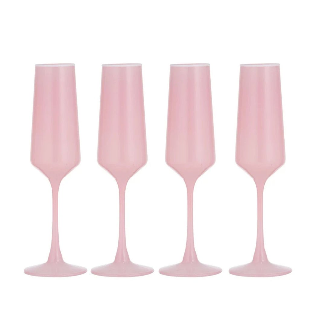 Chelsea Blush 4pk Champagne Glass-LADELLE-Lima & Co