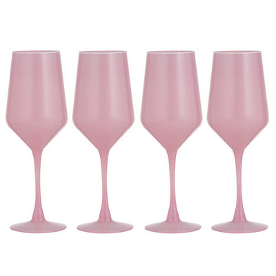 Chelsea Blush 4pk Wine Glass-LADELLE-Lima & Co