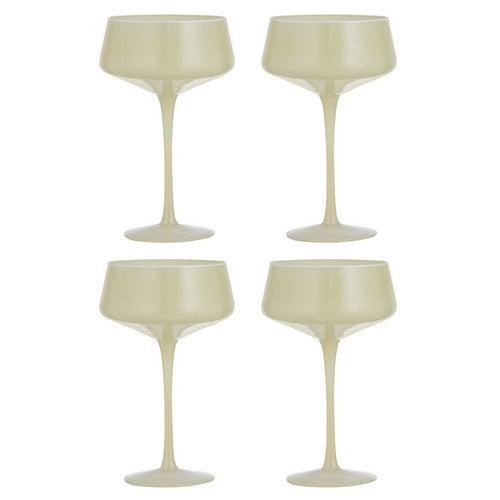 Chelsea Lemon 4pk Coupe Glass-LADELLE-Lima & Co