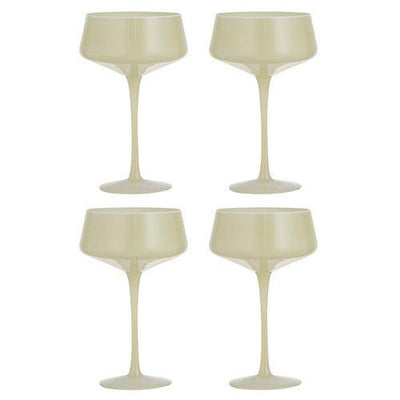 Chelsea Lemon 4pk Coupe Glass-LADELLE-Lima & Co