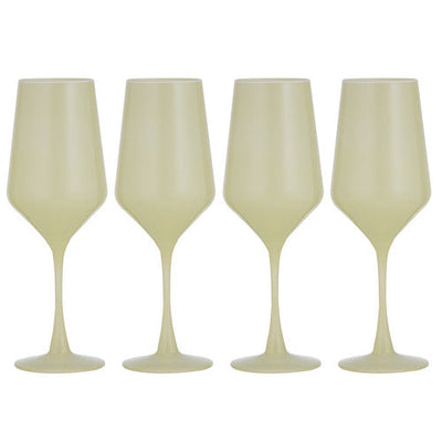 Chelsea Lemon 4pk Wine Glass-LADELLE-Lima & Co