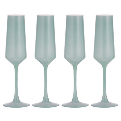 Chelsea Mint 4pk Champagne Glass-LADELLE-Lima & Co