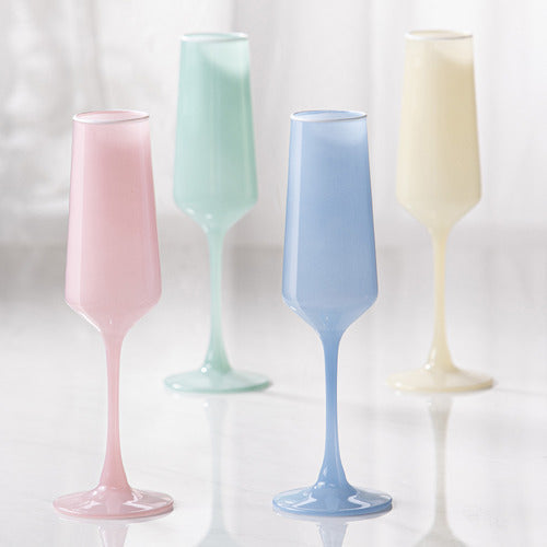 Chelsea Sky 4pk Champagne Glass-LADELLE-Lima & Co