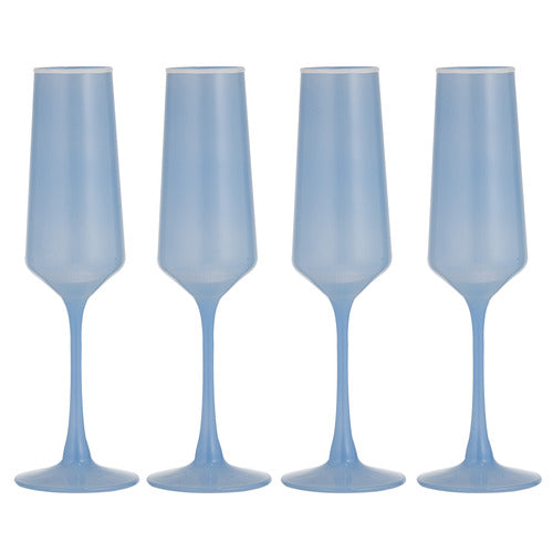 Chelsea Sky 4pk Champagne Glass-LADELLE-Lima & Co