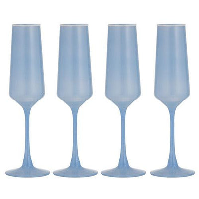 Chelsea Sky 4pk Champagne Glass-LADELLE-Lima & Co