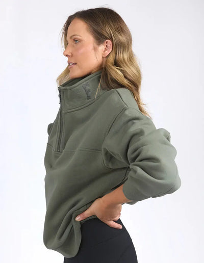 College Zip Crew - Khaki-Foxwood-Lima & Co