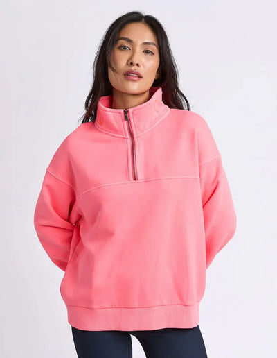 College Zip Crew - Neon Pink-Foxwood-Lima & Co