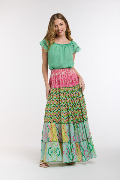 Costa Skirt - Pink/Green-Italian Star-Lima & Co