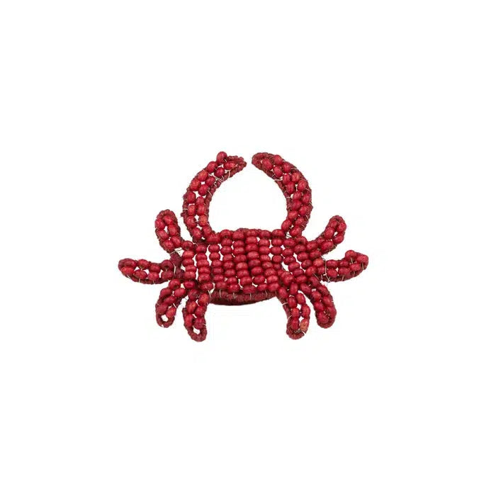 Crab Beaded Napkin Rings - Red-Coast to Coast-Lima & Co