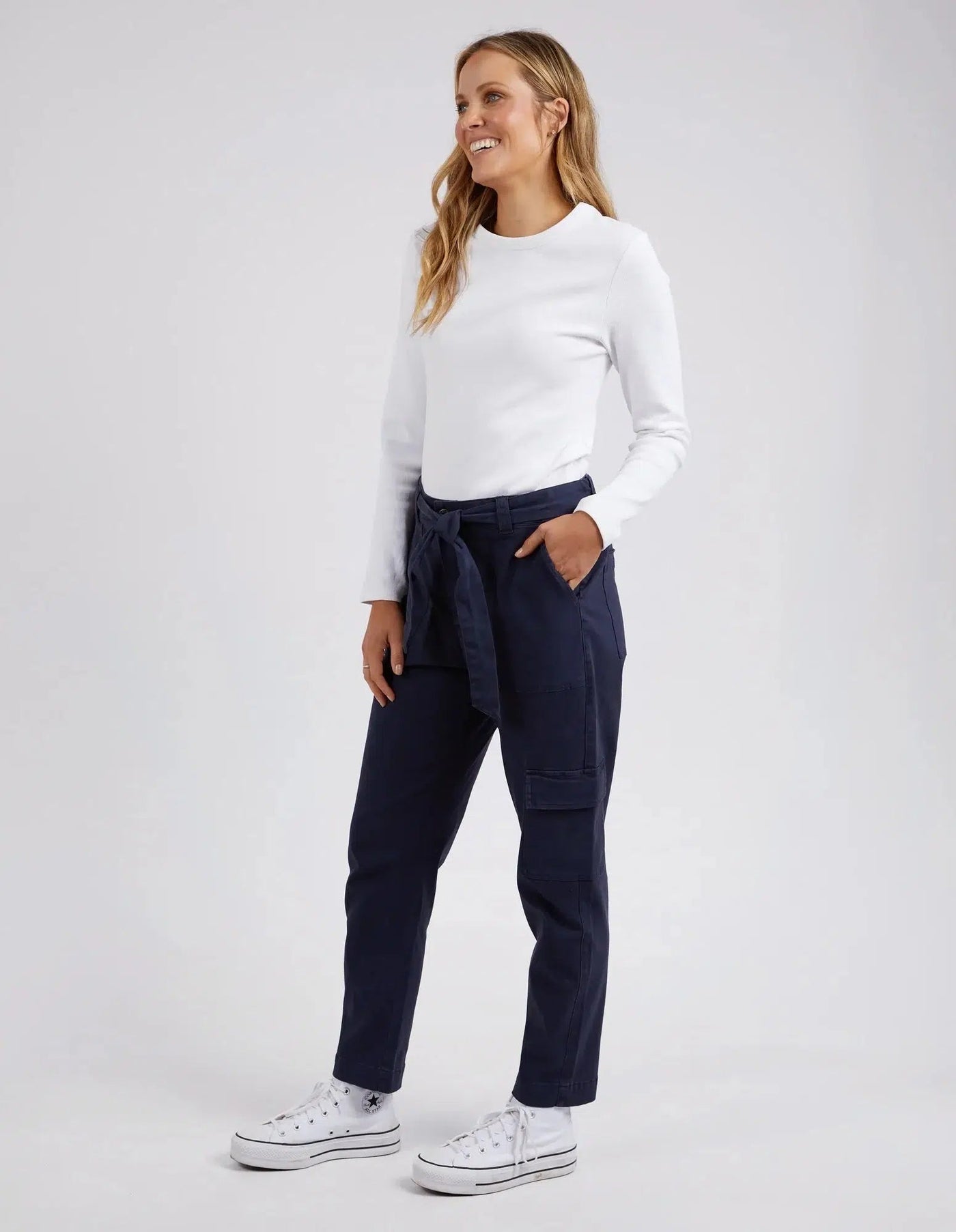 Dahlia Cargo Pant - Navy-Elm Lifestyle-Lima & Co