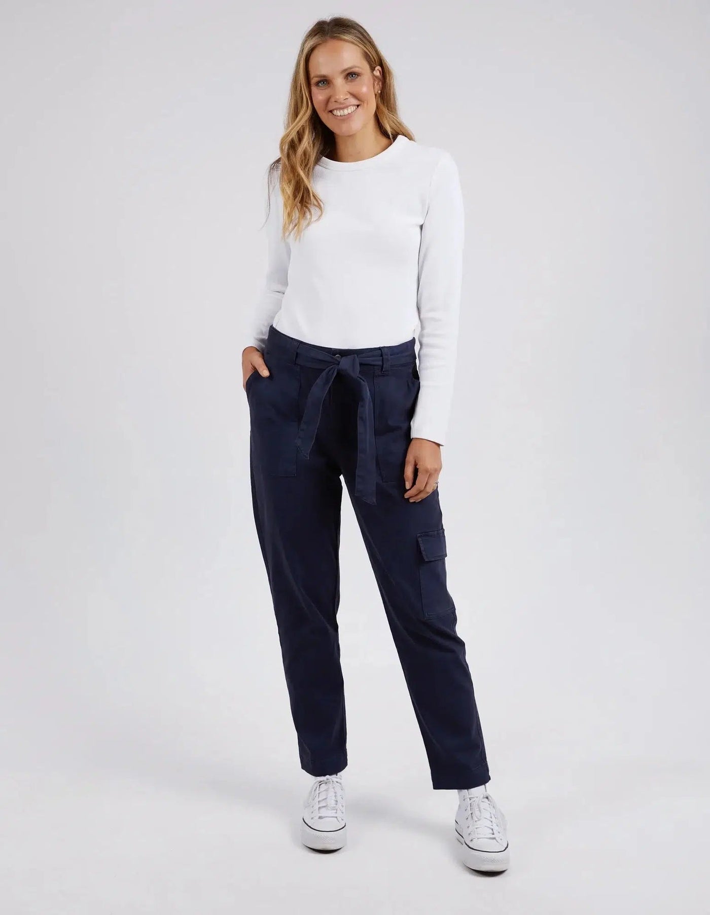 Dahlia Cargo Pant - Navy-Elm Lifestyle-Lima & Co