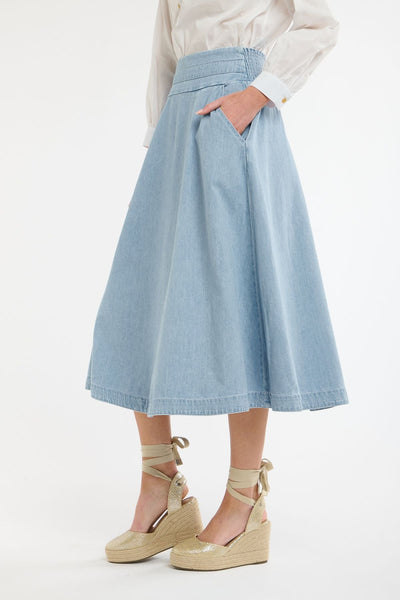 Dakota Denim Skirt - Light Wash-365 Days-Lima & Co