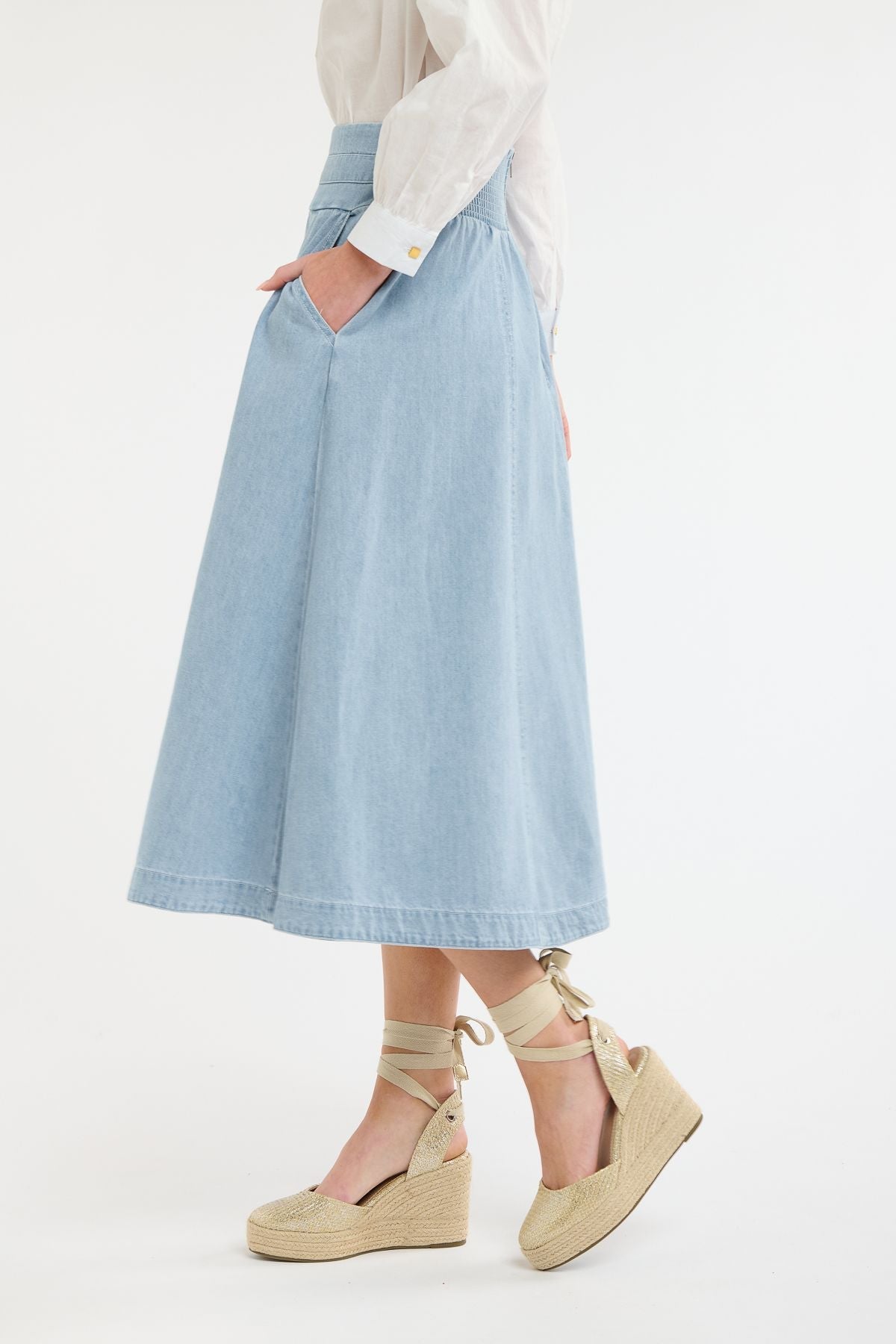 Dakota Denim Skirt - Light Wash-365 Days-Lima & Co