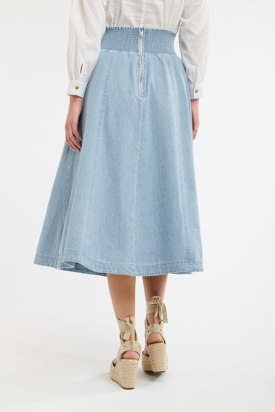 Dakota Denim Skirt - Light Wash-365 Days-Lima & Co