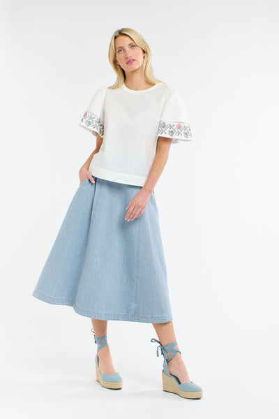 Dakota Denim Skirt - Light Wash-365 Days-Lima & Co