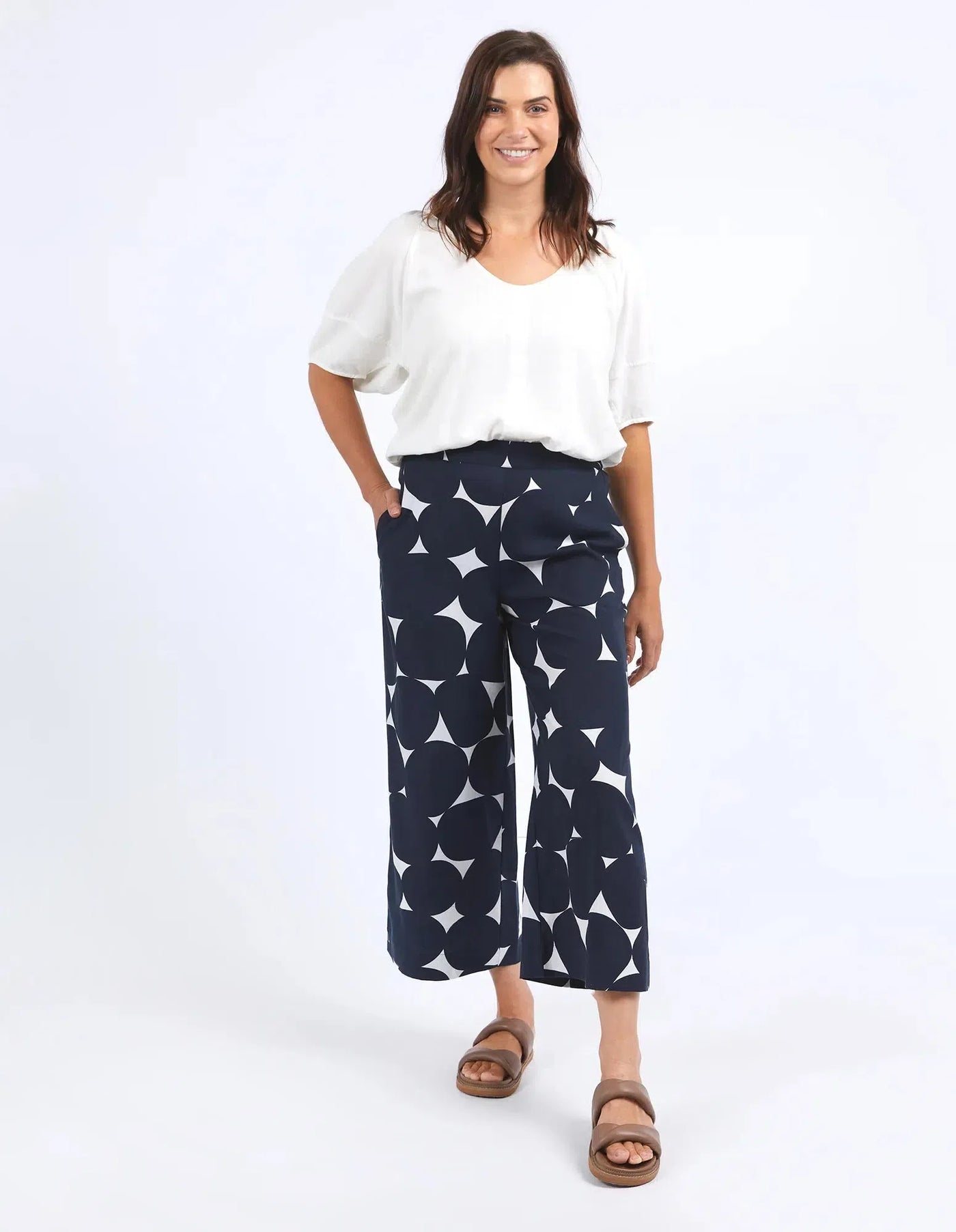 Demi Spot Pant - Navy-Elm Lifestyle-Lima & Co