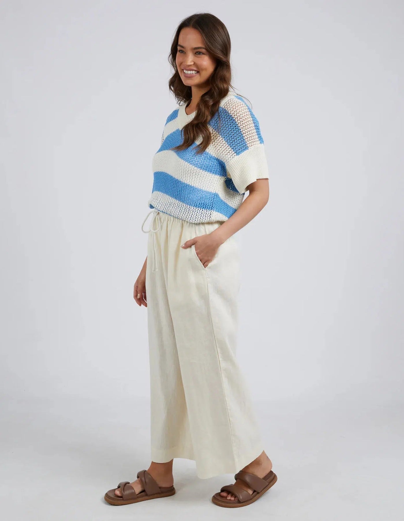 Dionna Wide Leg Pant - Coconut-Elm Lifestyle-Lima & Co