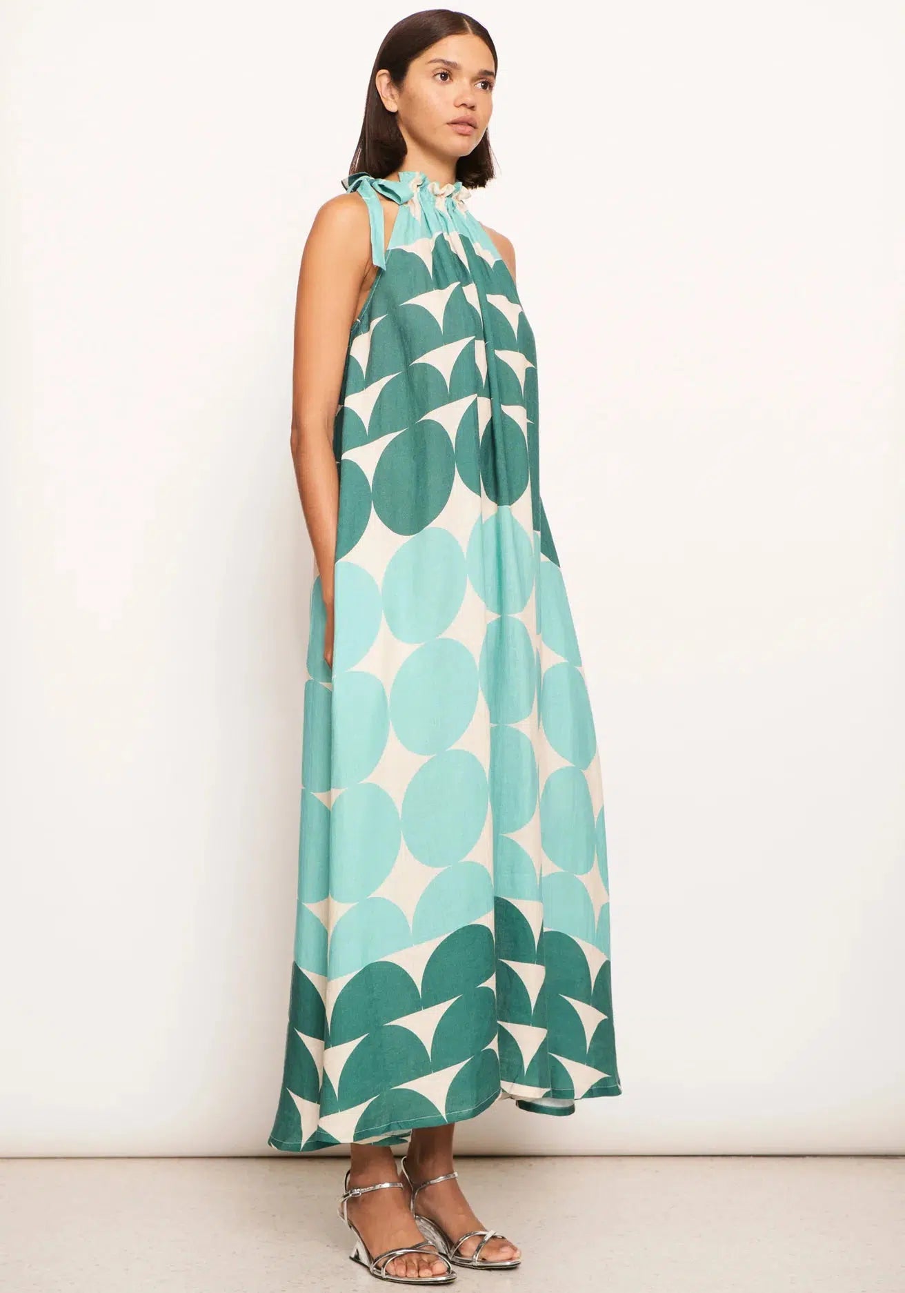 Domino Tie Dress - Spot Print-POL Clothing-Lima & Co